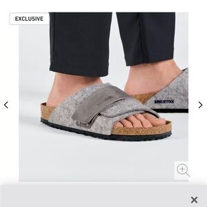 Birkenstock Kyoto Gray Sandals with Adjustable Straps and Contoured Footbed